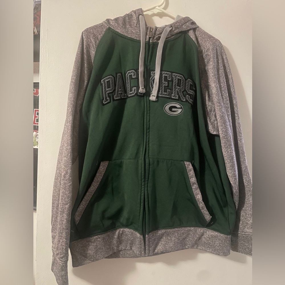 Antigua Greenbay Packers zip up hoodie/XL